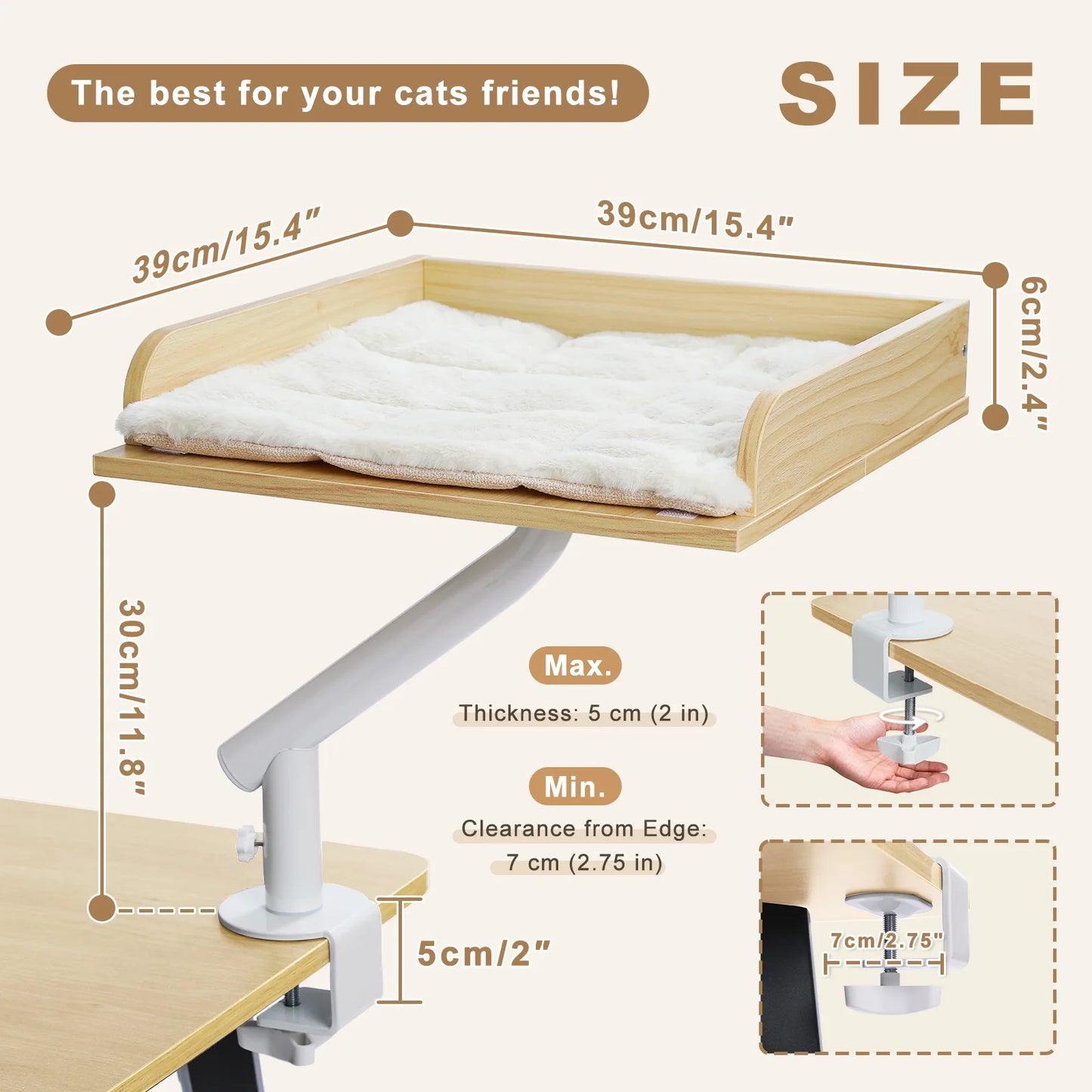 PAWZ Road Cat Desk Bed 360 Rotating Indoor Hammock