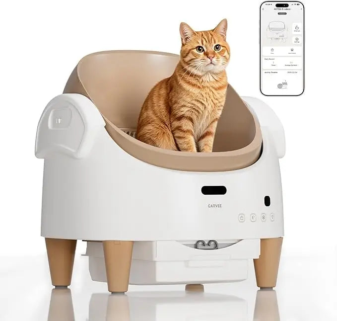 HiMISS Automatic Top Open Self Cleaning Cat Litter Box With App Control